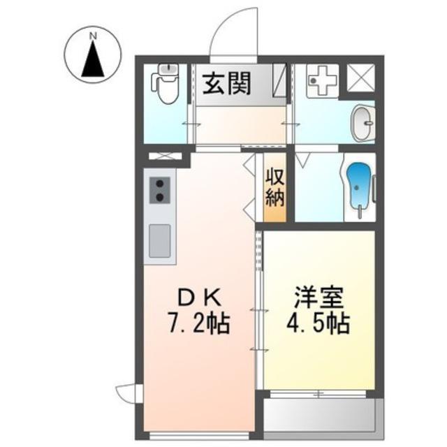 UNIVALY エイチ・ツー・オー東小橋(1DK/5階)の間取り写真