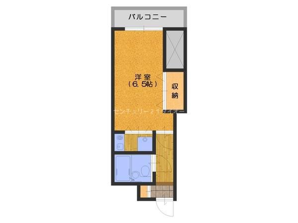 新小岩マンション(ワンルーム/2階)の間取り写真