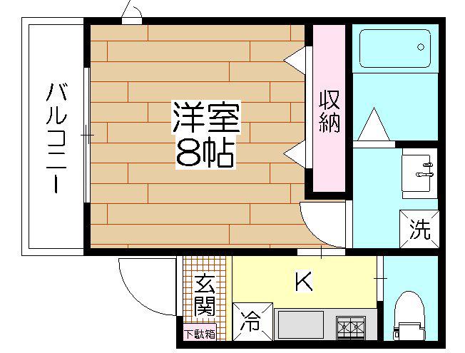 ヴィラ・コンフォールII(1K/3階)の間取り写真