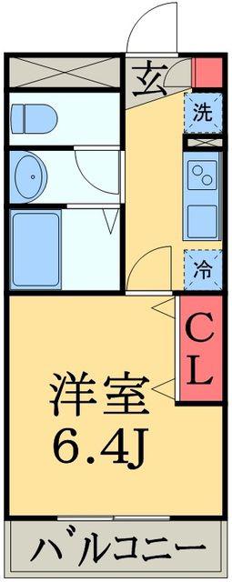 アンプルールフェールケーユー(1K/3階)の間取り写真