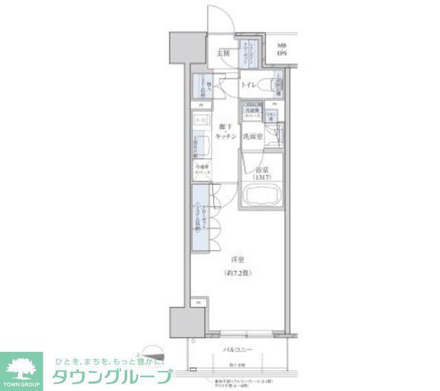 パークアクシス名駅南グランデ(1K/4階)の間取り写真