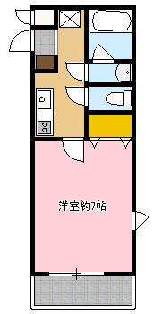 シエル睦町(1K/1階)の間取り写真