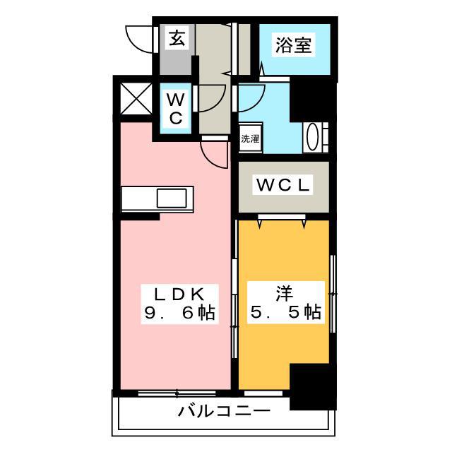 グリーンコート(1LDK/7階)の間取り写真