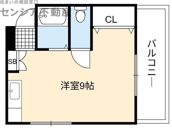 寺本マンション(ワンルーム/3階)の間取り写真