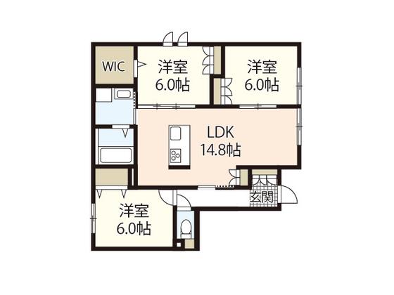 CIEL神田山(3LDK/1階)の間取り写真