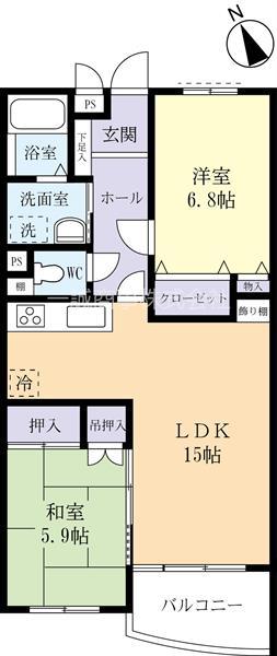 パークフィール上柏田(2LDK/3階)の間取り写真