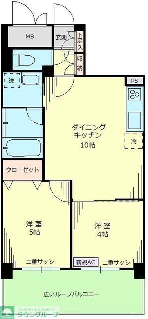 アートパレス(2LDK/2階)の間取り写真