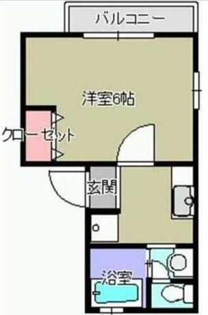 ホームズ斉藤II(1K/2階)の間取り写真