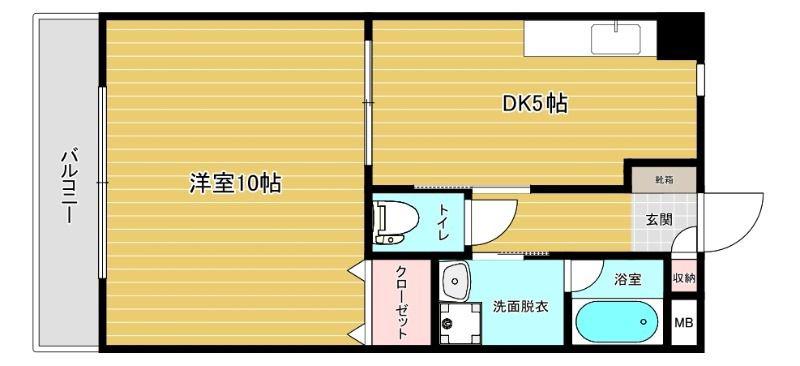 アネックスKT(1DK/1階)の間取り写真