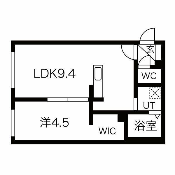 ディモーラN12(1LDK/4階)の間取り写真