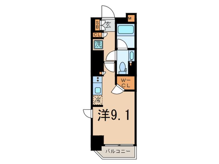 コンフォリア蒲田(ワンルーム/11階)の間取り写真