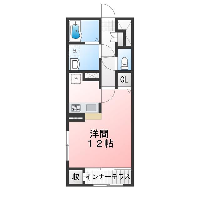 FAIN(ワンルーム/3階)の間取り写真