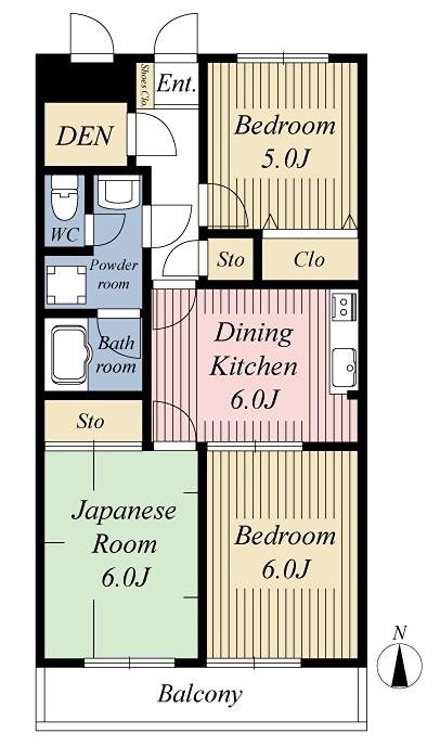 五恵夢マンションIII(3DK/1階)の間取り写真