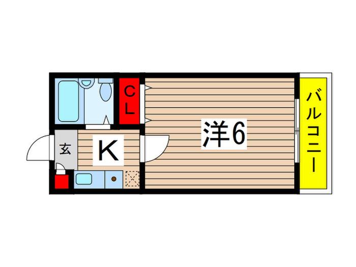ラ・ペール松波(1K/1階)の間取り写真