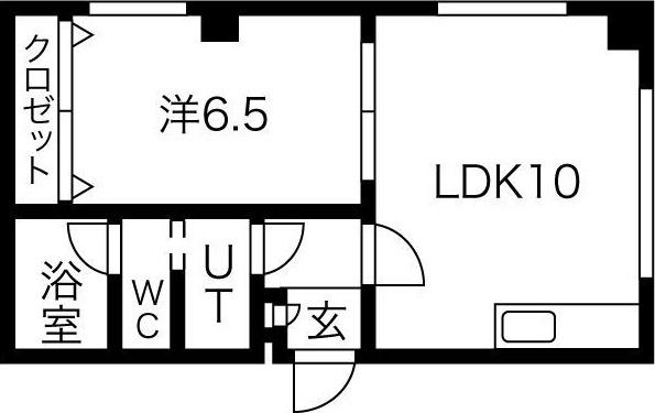 セトル水車町(1LDK/2階)の間取り写真