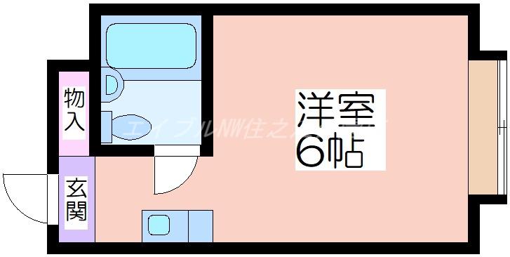 サンシャイン我孫子(ワンルーム/5階)の間取り写真