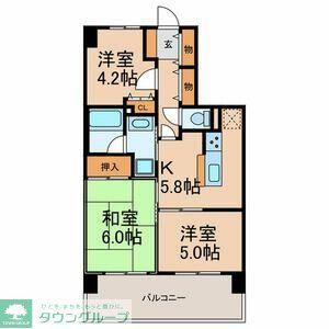 マイキャッスル柏豊四季(3K/3階)の間取り写真