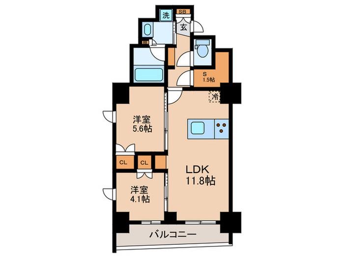 LIVECASA文京千石PREMIER(2SLDK/6階)の間取り写真