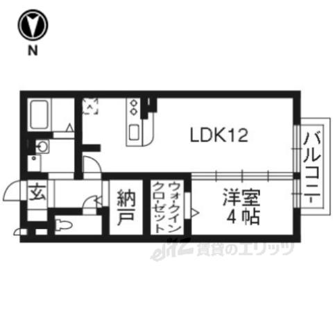 エクセル シオーネ(1LDK/2階)の間取り写真