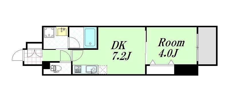レオンコンフォート本町東II(1DK/11階)の間取り写真