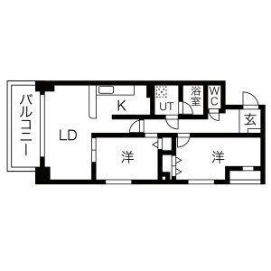 PASSAGGIO(2LDK/6階)の間取り写真