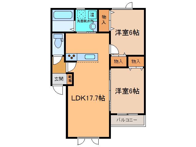 FITLIFE(2LDK/2階)の間取り写真
