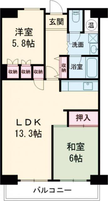 セトル東青梅(2LDK/5階)の間取り写真