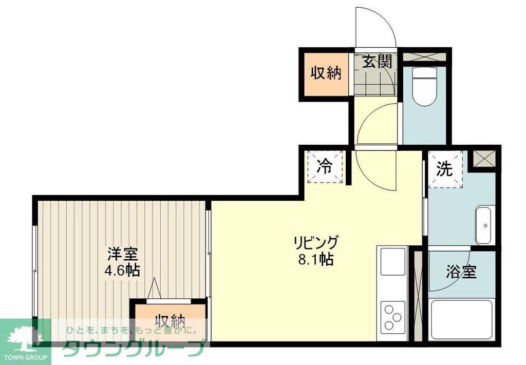 プレステージコート三鷹(1LDK/1階)の間取り写真