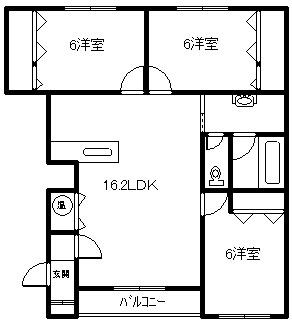 エスパシオ6.19(3LDK/2階)の間取り写真