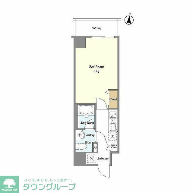 T-TERRACE森下(1K/4階)の間取り写真