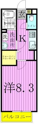LUIS.G(1K/1階)の間取り写真