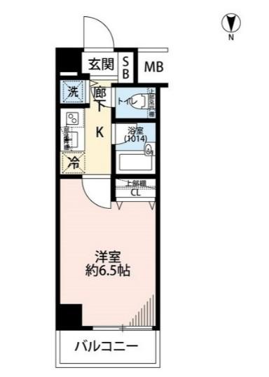 プレールドゥーク錦糸町(1K/3階)の間取り写真