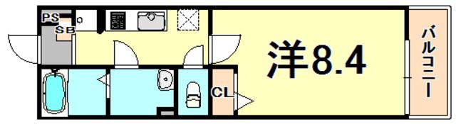 リブリ・ファイン塚口町(1K/1階)の間取り写真
