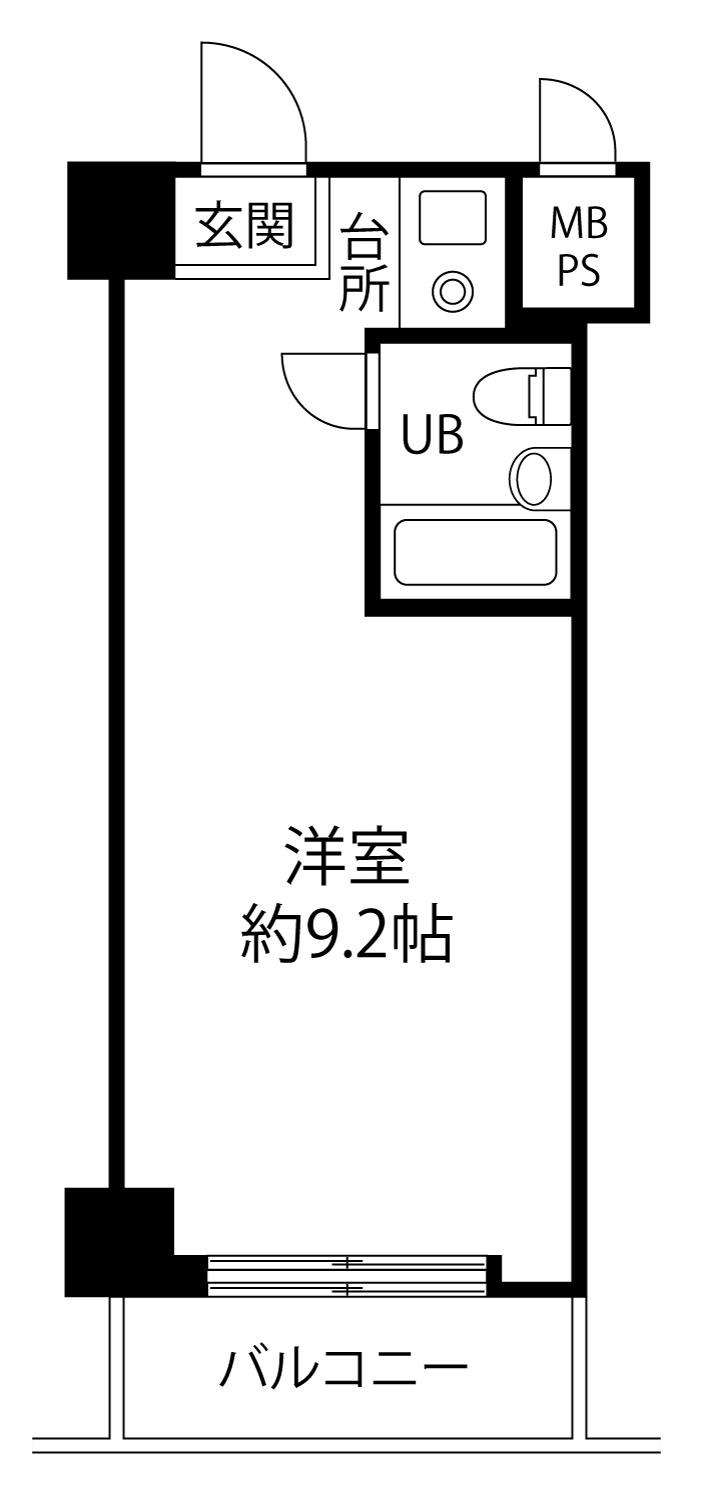 イトーピア六本木(ワンルーム/6階)の間取り写真