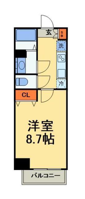アイルプレミアム東向島(1K/2階)の間取り写真