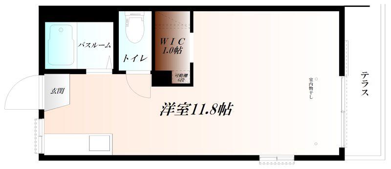 コーポサンライズ WIFI対応(ワンルーム/1階)の間取り写真