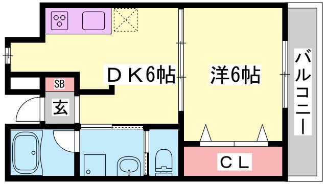 フェザントアイ蒲田(1DK/2階)の間取り写真