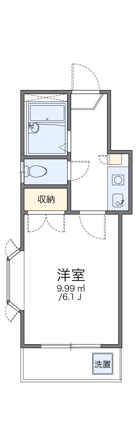 レオパレス板付II(1K/2階)の間取り写真