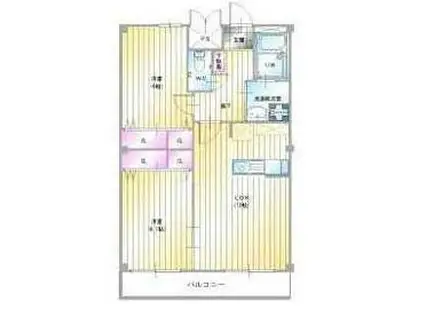 パークサイドハイツ(2LDK/3階)の間取り写真