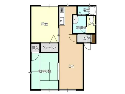 エクセレント・M(2LDK/2階)の間取り写真