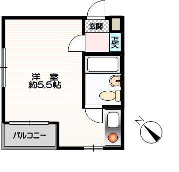 クリオ飯能弐番館(ワンルーム/4階)の間取り写真
