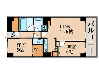 パークアクシス豊洲(2LDK/17階)の間取り写真