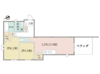ヘーベルヴィレッジ豊玉南2丁目VILLAGE TOKU(2LDK/2階)の間取り写真