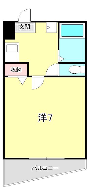 ハイツ村上I(1K/2階)の間取り写真
