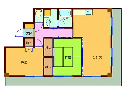 薩摩澱粉会館(2LDK/5階)の間取り写真