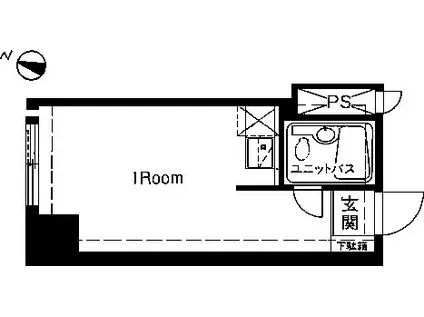 ロジェ札幌25(ワンルーム/4階)の間取り写真