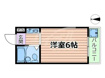 プレアール深江橋(ワンルーム/3階)の間取り写真