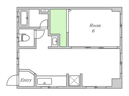 一文字マンション(1LDK/3階)の間取り写真
