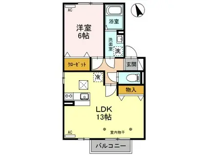 メゾン・ド・フローレンスC(1LDK/1階)の間取り写真