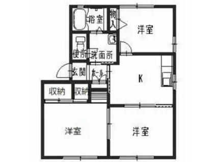 グリーンヒル今宿(3K/1階)の間取り写真